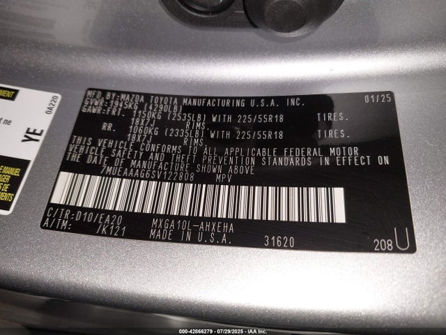 7MUEAAAG6SV122808 Toyota m20a-fks