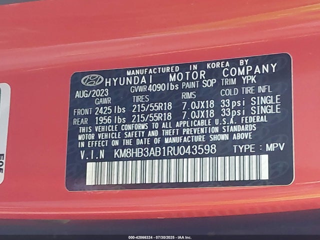 Hyundai mpi nu pe 2024 KM8HB3AB1RU043598 Image 9