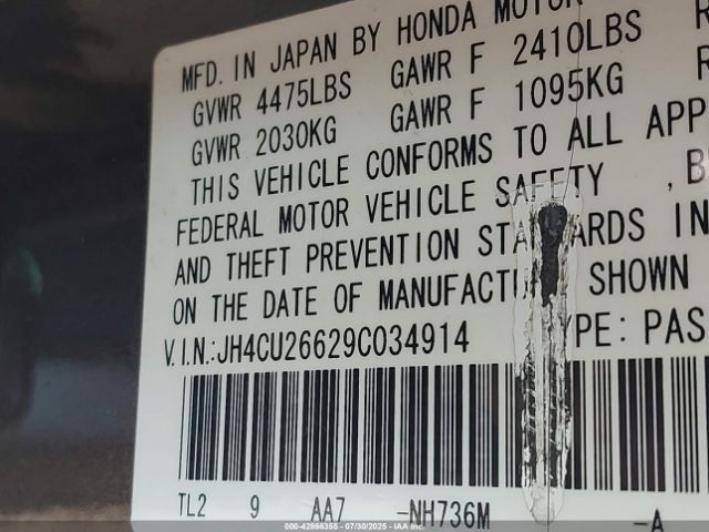 2009 ACURA TSX JH4CU26629C034914 Photo 8