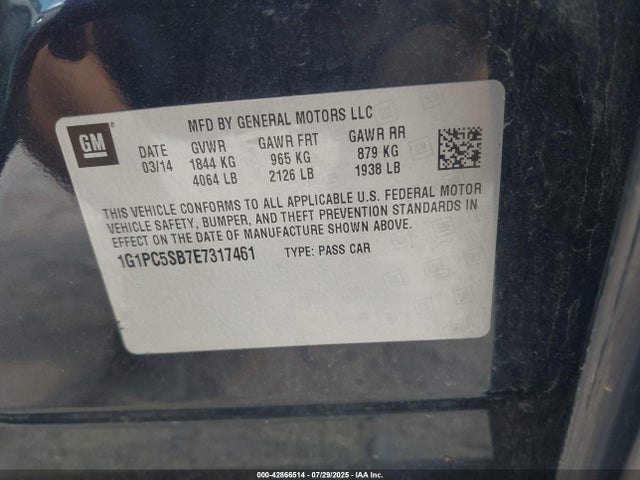 1G1PC5SB7E7317461 Chevrolet LUV
