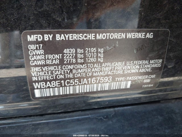 BMW 330e 2018 WBA8E1C55JA167593 Image 9
