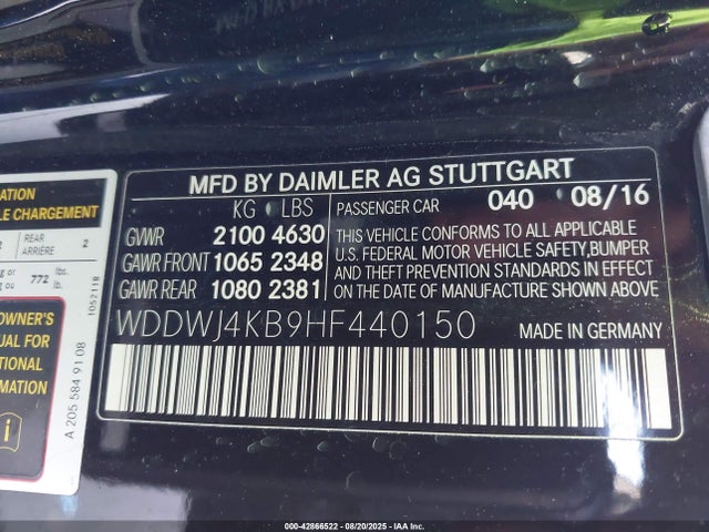 WDDWJ4KB9HF440150 Mercedes-Benz m274