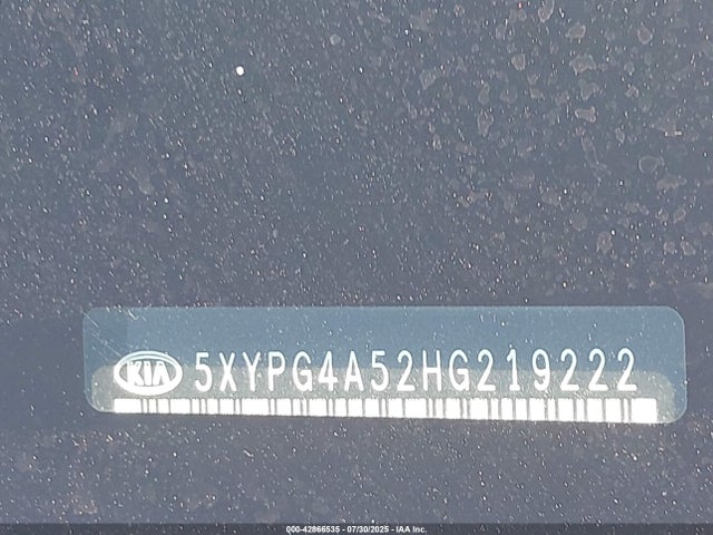 5XYPG4A52HG219222 KIA 2017
