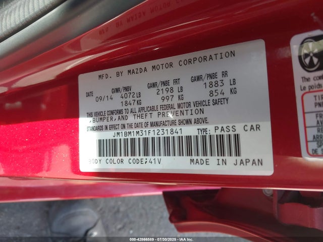 Mazda py 2015 JM1BM1M31F1231841 Image 9