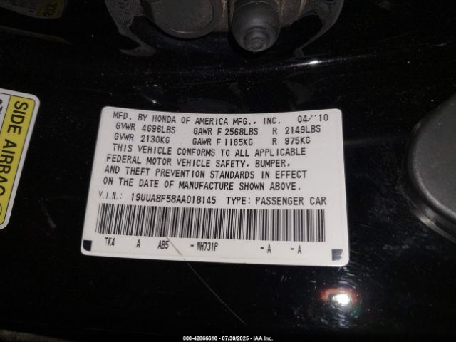 2010 ACURA TL 19UUA8F58AA018145 Photo 8