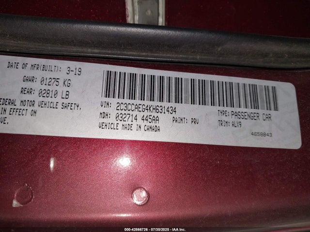2C3CCAEG4KH631434 Chrysler 300