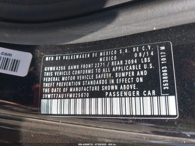 Volkswagen GTI 2015 3VWTT7AU1FM025670 Image 9