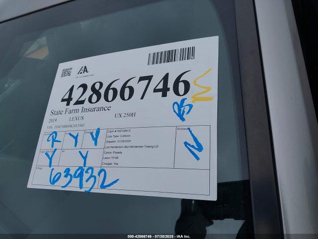 Lexus m20a-fxs, 3nm, 1mm 2019 JTHU9JBH0K2013563 Image 18