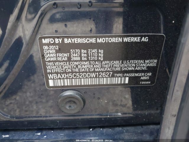 2013 BMW 528I WBAXH5C52DDW12627 Photo 8