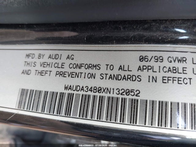 1999 AUDI A6 WAUDA34B0XN132052 Photo 8