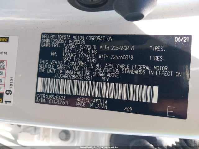 JTJGARDZ8M5027851 Lexus 8ar-fts
