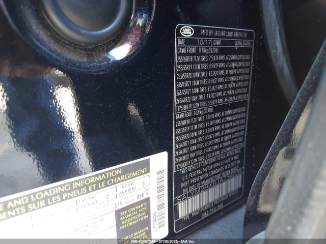 Land Rover aj20p 2018 SALYM2RX6JA734035 Image 9