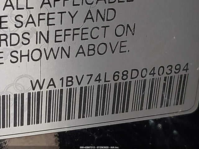 2008 AUDI Q7 WA1BV74L68D040394 Photo 8