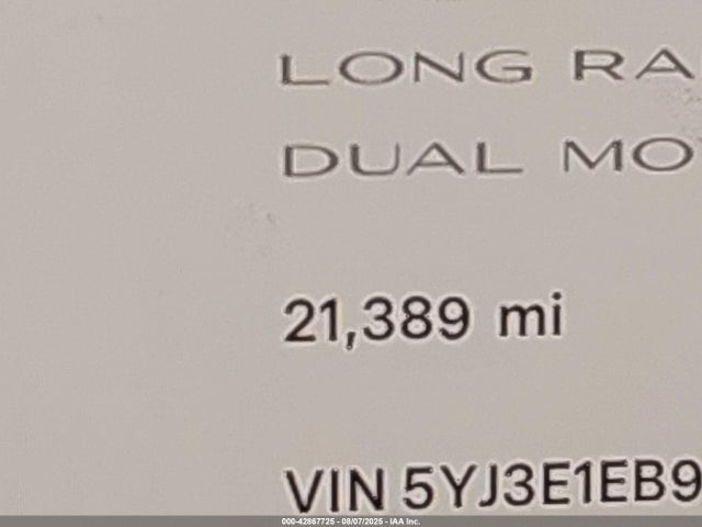 5YJ3E1EB9NF247315 Tesla MODEL 3