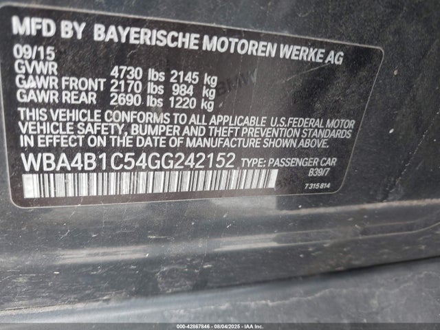 WBA4B1C54GG242152 BMW 435i