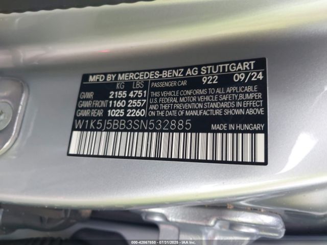 2025 MERCEDES-BENZ AMG CLA 35 W1K5J5BB3SN532885 Photo 8