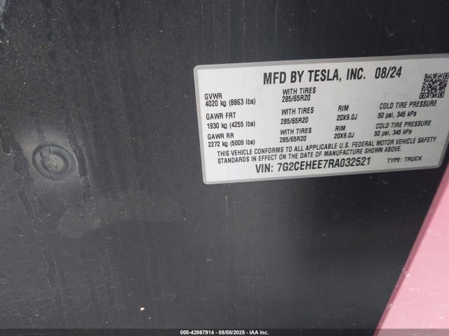 2024 TESLA CYBERTRUCK 7G2CEHEE7RA032521 Photo 8