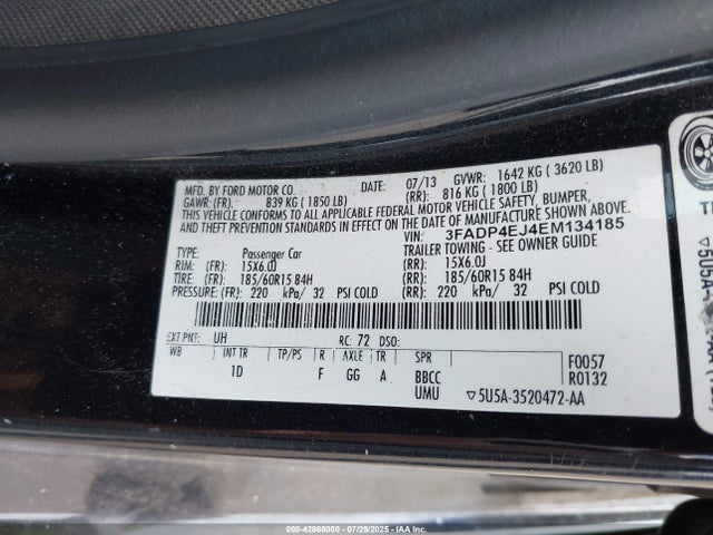 Ford Fiesta 2014 3FADP4EJ4EM134185 Image 9