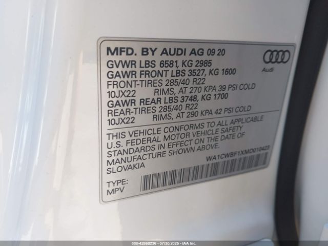 2021 AUDI SQ8 WA1CWBF1XMD010423 Photo 8