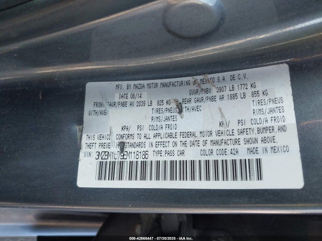 Mazda pe 2014 3MZBM1U79EM118186 Image 9