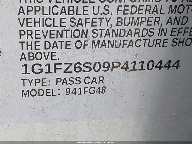 1G1FZ6S09P4110444 Chevrolet 2023