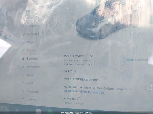 2025 TESLA MODEL Y 7SAYGDEEXSF291365 Photo 6