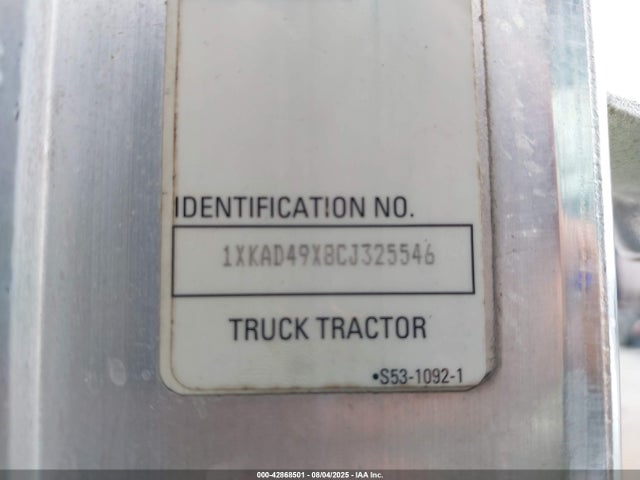 Продажа на аукционе авто 2012 Kenworth Construction T660, vin: 1XKAD49X8CJ325546, номер лота: 42868501