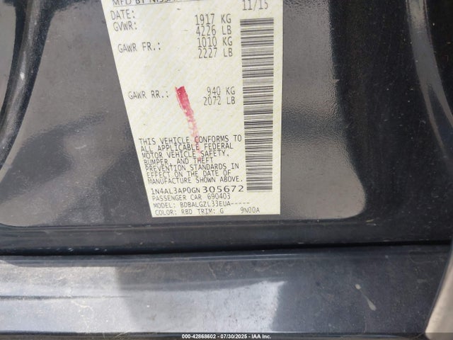 1N4AL3AP0GN305672 Nissan Altima