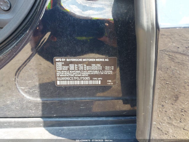BMW X5 2015 5UXKR6C57F0J75085 Image 9