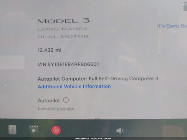 2024 TESLA MODEL 3 5YJ3E1EB4RF806601 Photo 6