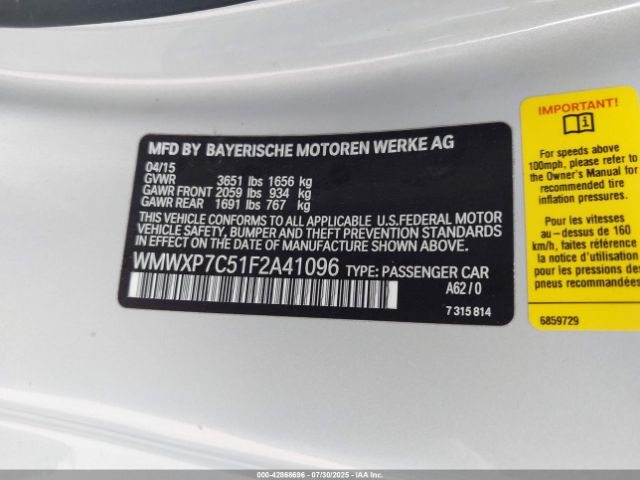 2015 MINI HARDTOP WMWXP7C51F2A41096 Photo 8