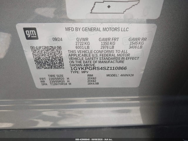 2025 CADILLAC XT6 1GYKPGRS4SZ110866 Photo 8