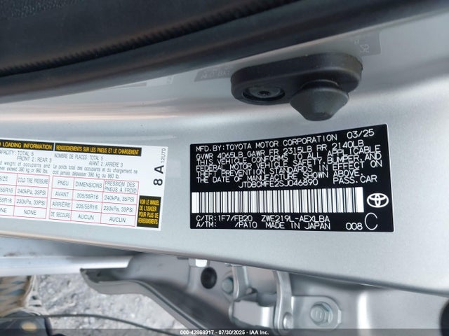 Toyota 2zr-fxe 2025 JTDBCMFE2SJ046890 Image 9