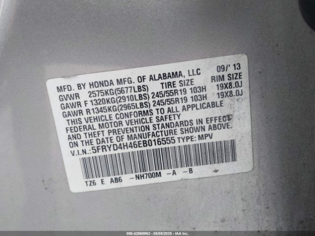 2014 ACURA MDX 5FRYD4H46EB016555 Photo 8