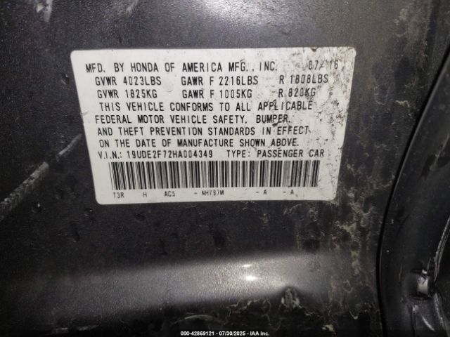 2017 ACURA ILX 19UDE2F72HA004349 Photo 8