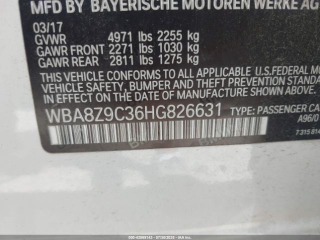 2017 BMW 330I GRAN TURISMO WBA8Z9C36HG826631 Photo 8