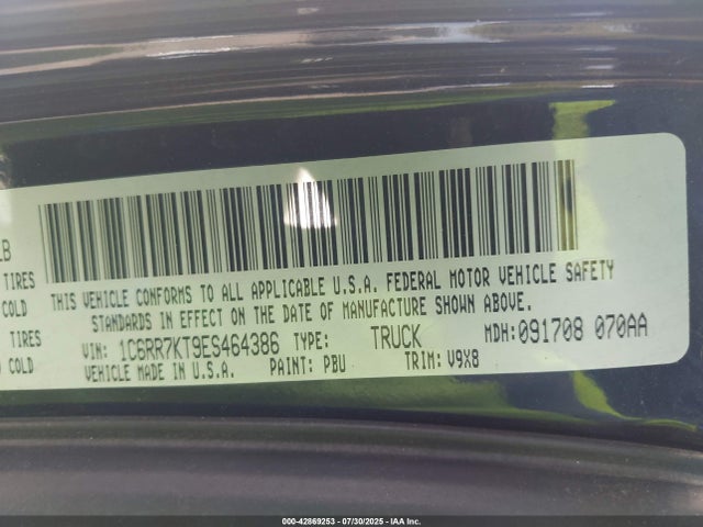 RAM 1500 2014 1C6RR7KT9ES464386 Image 9