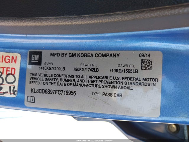 KL8CD6S97FC719956 Chevrolet ll0