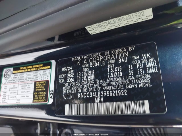 KNDC34LB3R5621922 KIA EV6