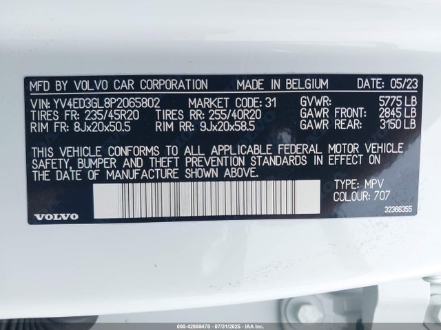 Volvo e400v6 2023 YV4ED3GL8P2065802 Image 9