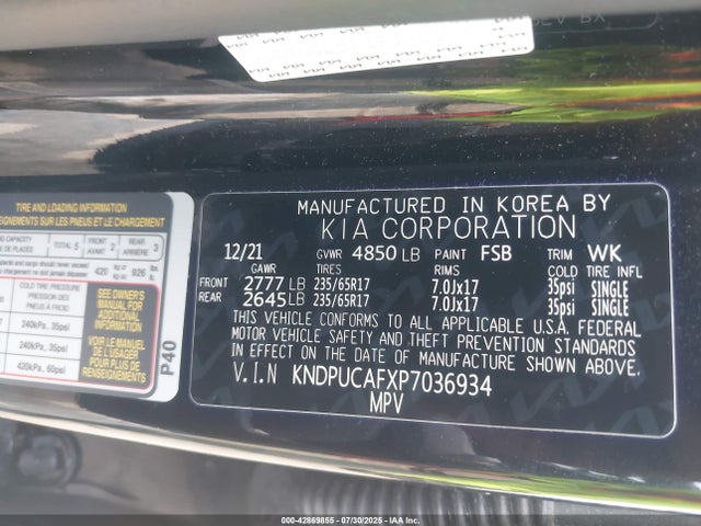 KIA gdi theta iii 2023 KNDPUCAFXP7036934 Image 9