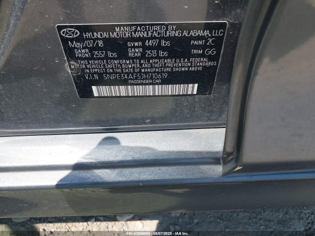 5NPE34AF5JH710619 Hyundai gdi theta-ii