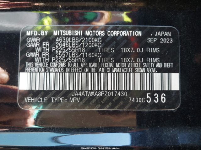 2024 MITSUBISHI ECLIPSE CROSS JA4ATWAA8RZ017430 Photo 8