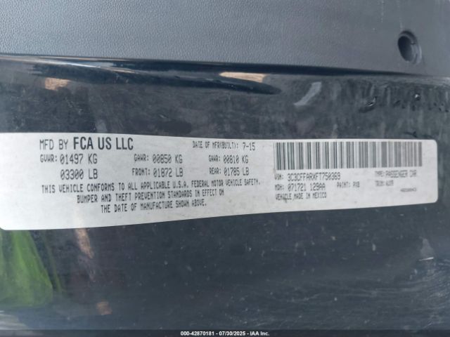 2015 FIAT 500 3C3CFFARXFT750369 Photo 8