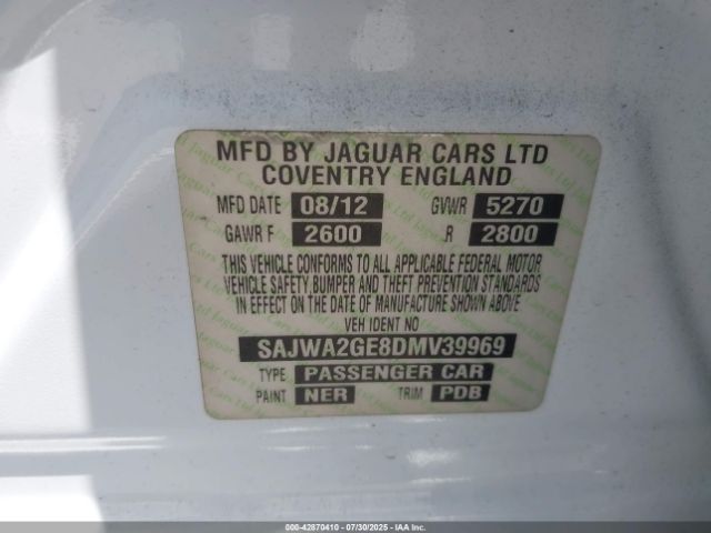 2013 JAGUAR XJ SAJWA2GE8DMV39969 Photo 8