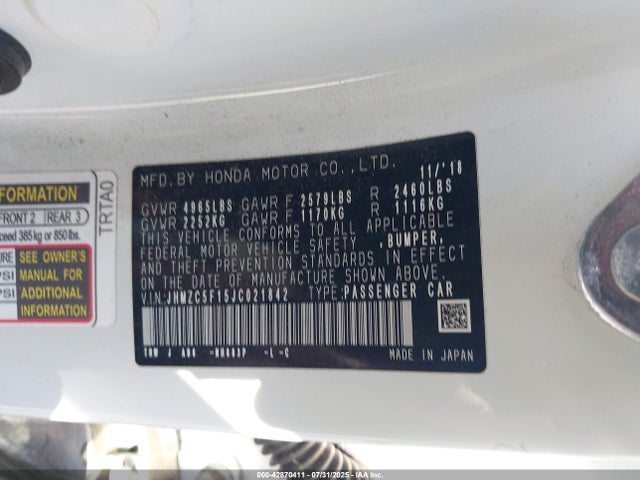 JHMZC5F15JC021842 Honda leb3(h4)