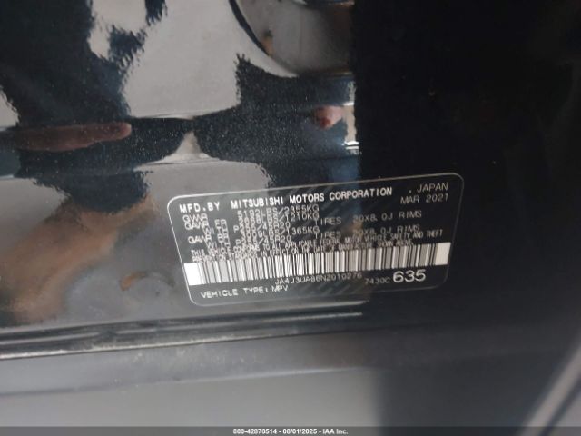 2022 MITSUBISHI OUTLANDER JA4J3UA86NZ010276 Photo 8