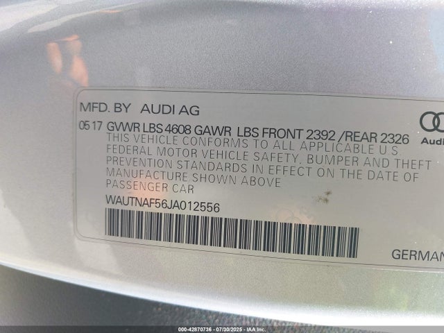 2018 AUDI A5 WAUTNAF56JA012556 Photo 8