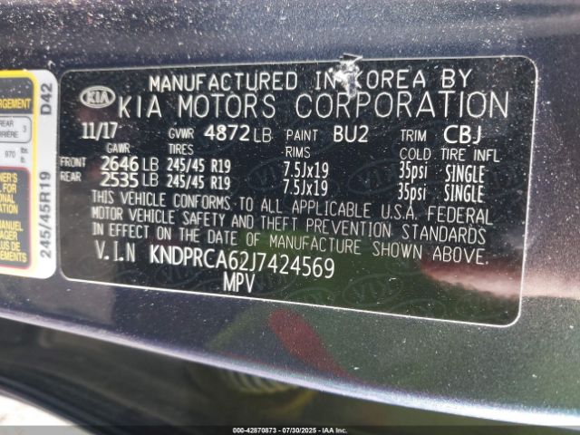 2018 KIA SPORTAGE KNDPRCA62J7424569 Photo 8