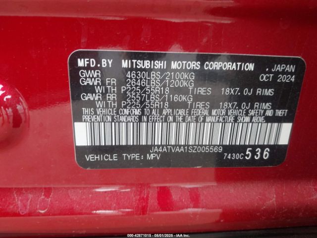 2025 MITSUBISHI ECLIPSE CROSS JA4ATVAA1SZ005569 Photo 8